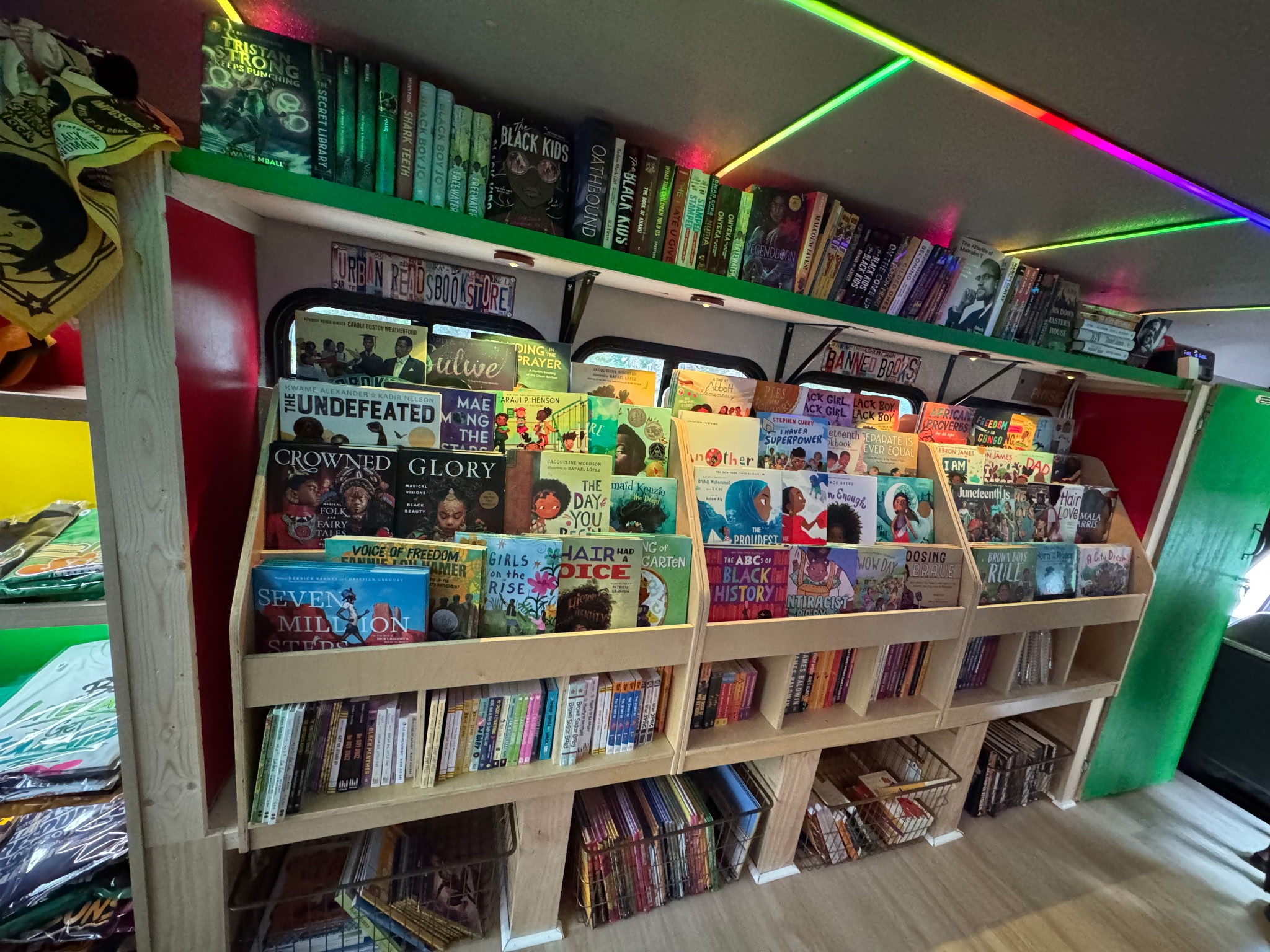 Bookshelves inside