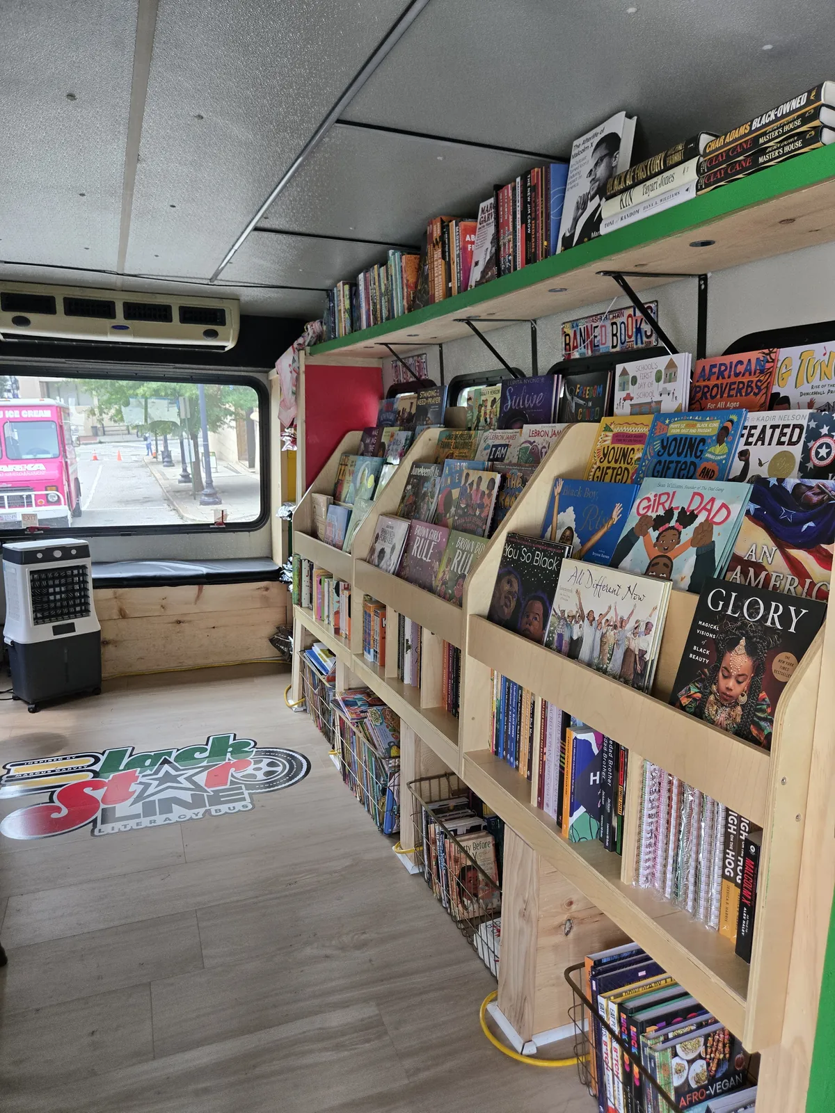 Black Star Line Literacy Bus on tour in Baltimore, July 2026 — photo 1