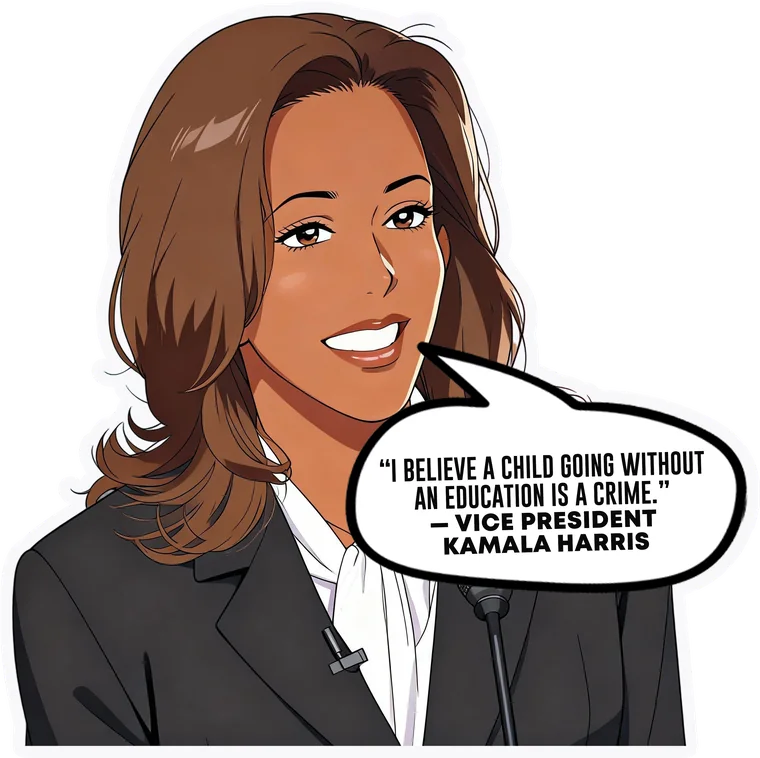 Kamala Harris: a child going into an education is a crown